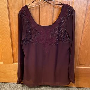 BKE Boutique Beaded Blouse